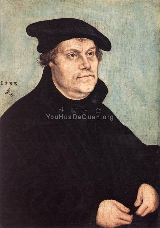 Portrait of Martin Luther - 卢卡斯·伊尔·韦基奥·克拉纳赫